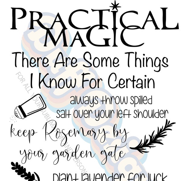 Practical Magic Digital Download SVG