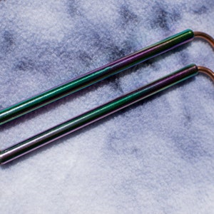 10 Inch Rainbow Handle Dowsing Rods - Handmade!