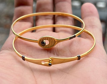 Bracelet jonc en or, bracelet fait main, bracelet délicat minimaliste, bracelet pour femme rempli d'or, bijoux de tous les jours, cadeau de fête des mères,
