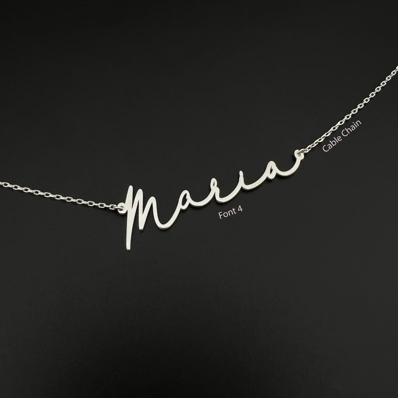 Personalized Sterling Silver Name Necklacegifts for Etsy