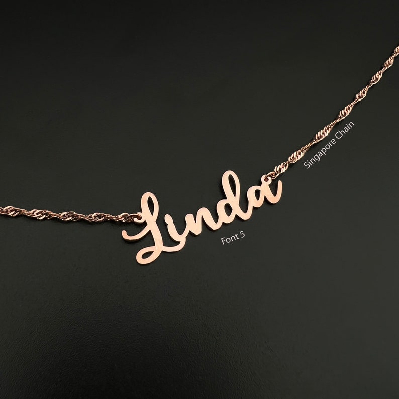 Personalized Sterling Silver Name Necklacegifts for Etsy