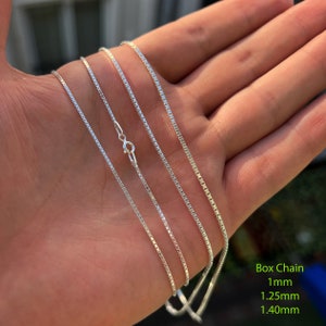 925 Sterling Silver Chain,Necklace Chain For Women And Men,Chain For Pendant,Cable Rolo Box Singapore Snake Foxtail And Cable With Balls image 7