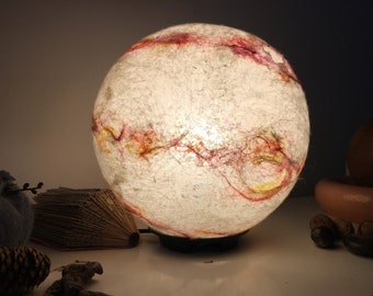 Jupiter lamp in felted-wool - Handmade, spectacular unique piece