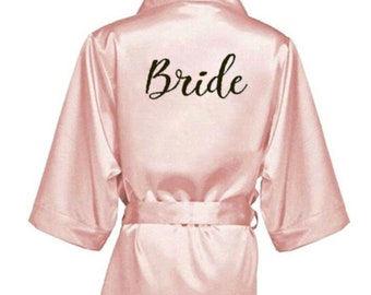 Luxury Bride Printed Bridesmaid Robes - Perfect Bridesmaid Robes - Premium Quality Bridesmaid Robes - Modern Bridesmaid Robes - Wedding Gift