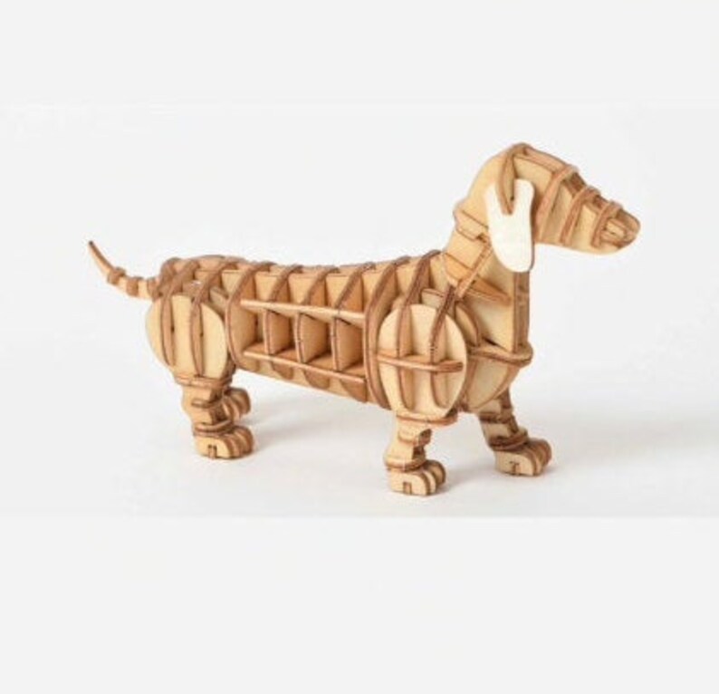 3D Building Craft Kit Animals Building Model Wooden Etsy