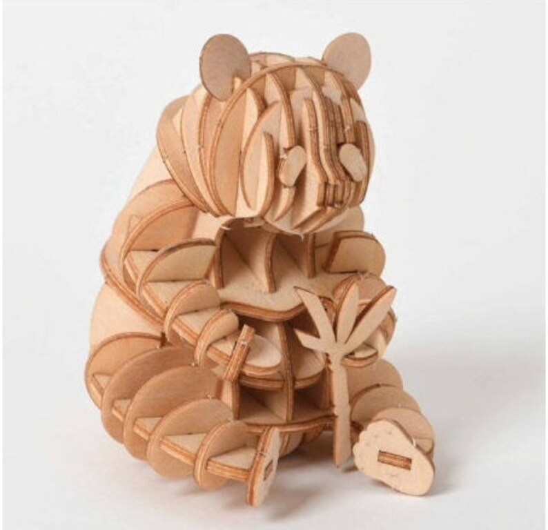 3D Building Craft Kit Animals Building Model Wooden Etsy