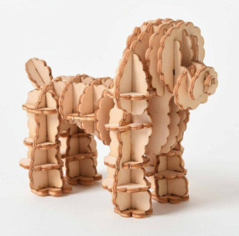 3D Building Craft Kit Animals Building Model Wooden Etsy
