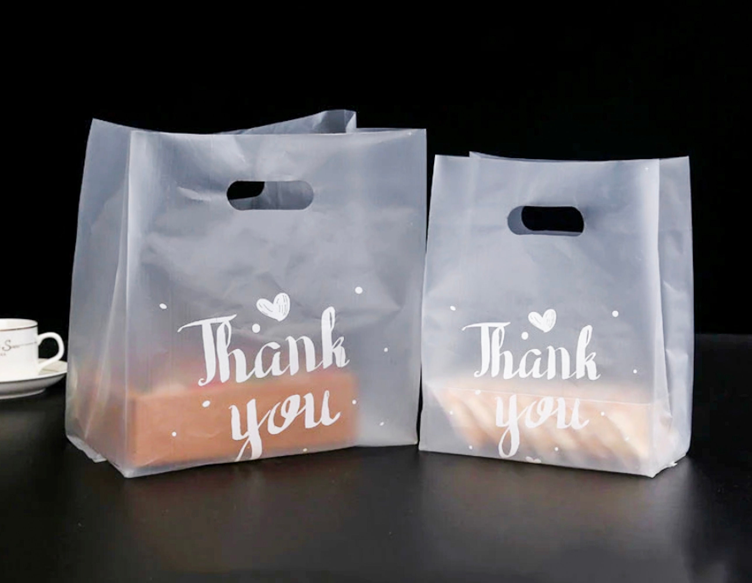 100x Thank You PVC Plastic Bags Wedding Party Baby Shower Etsy