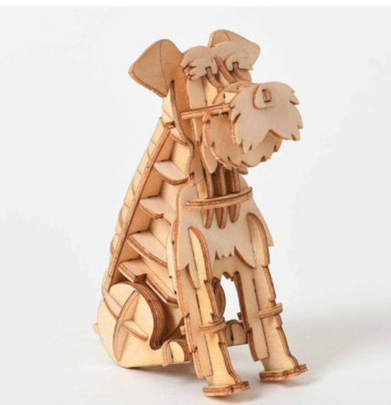 3D Building Craft Kit Animals Building Model Wooden Etsy