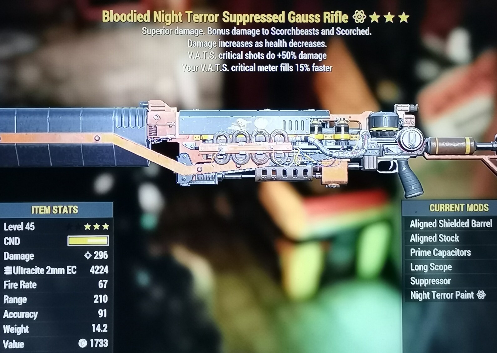 Fallout 76 Xbox Bloodied Critical Gauss Rifles 3 Etsy