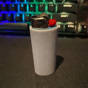 BIC lighter case with engraved Initials