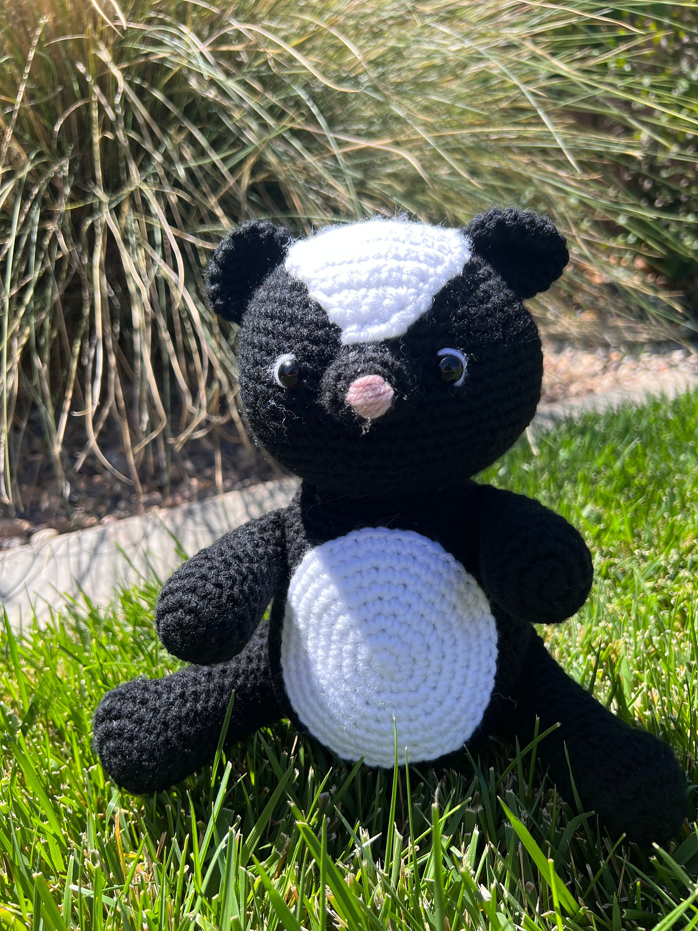 Skunk Rocker Plush Skunk Handmade Plush Amigurumi Yarn Art Woodland Stuffed Animal - Etsy
