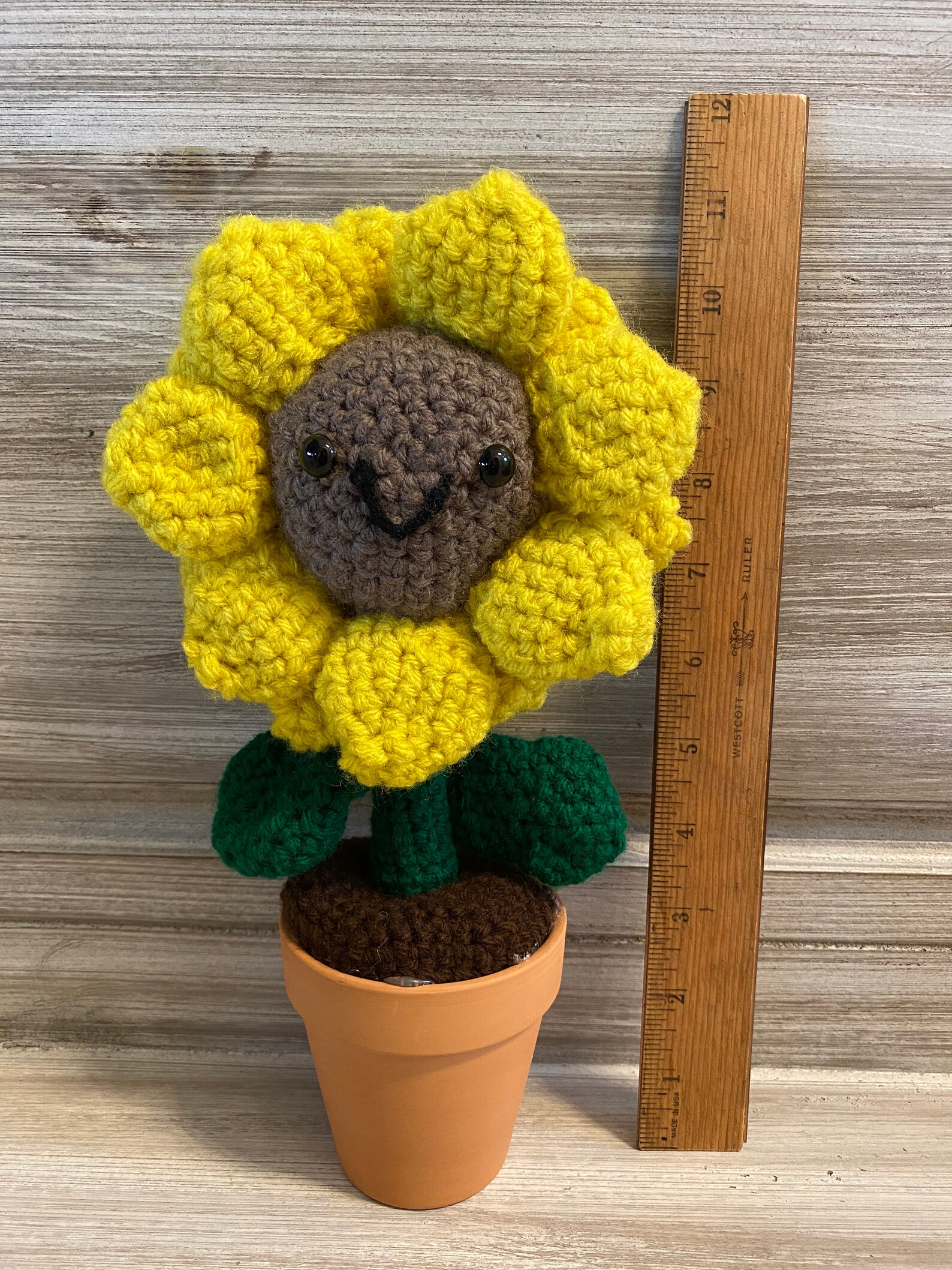 Sunflower in Pot Crochet Amigurumi Etsy