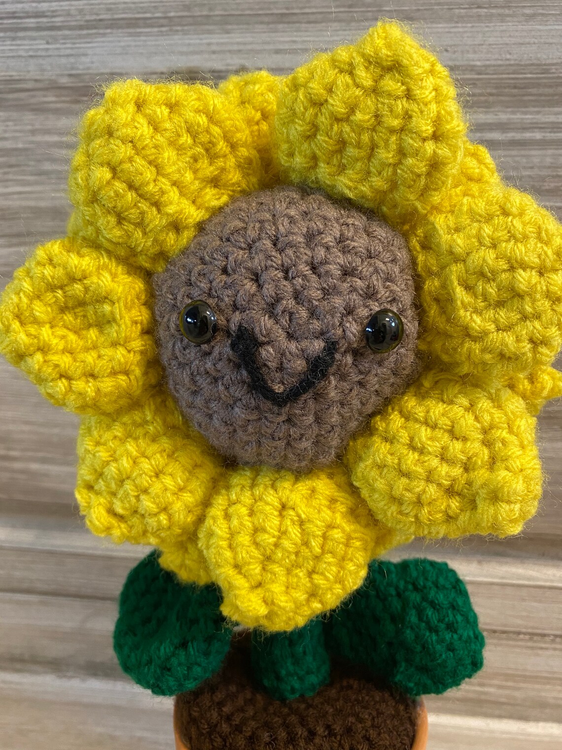 Sunflower in Pot Crochet Amigurumi Etsy