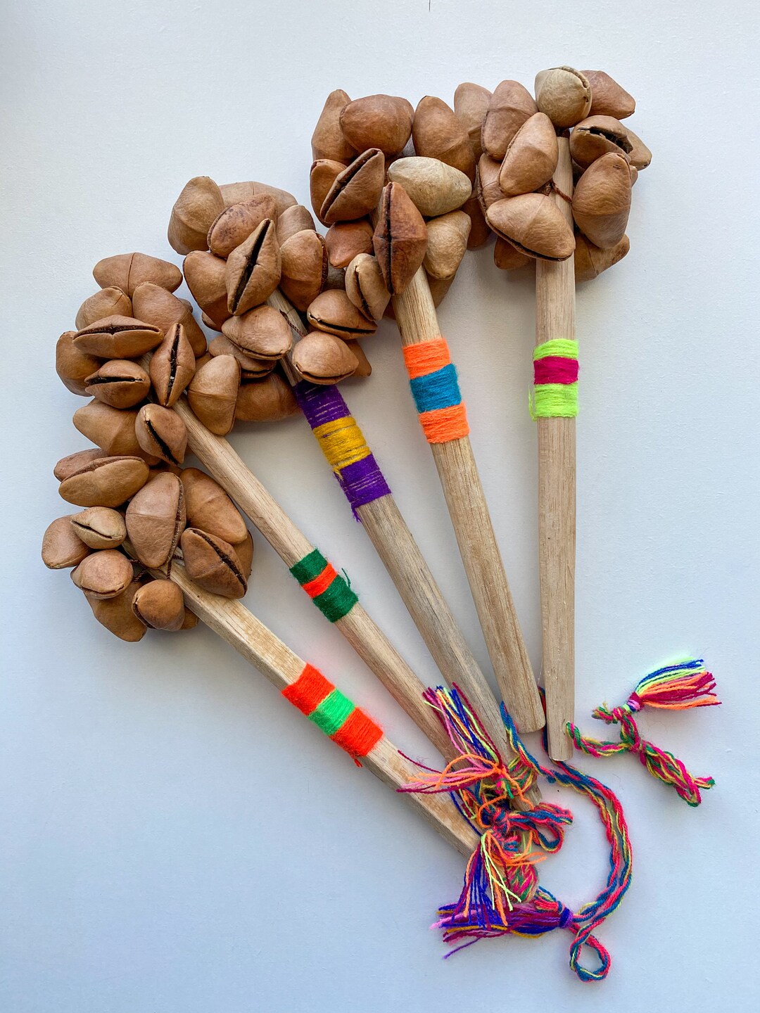 Handmade Peruvian Nut Shell Shaker Percussion Instrument Etsy