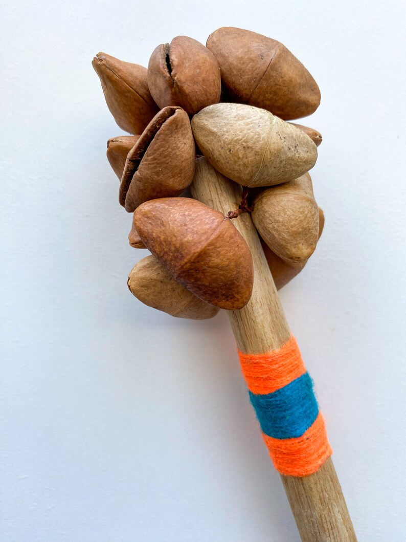 Handmade Peruvian Nut Shell Shaker Percussion Instrument Etsy