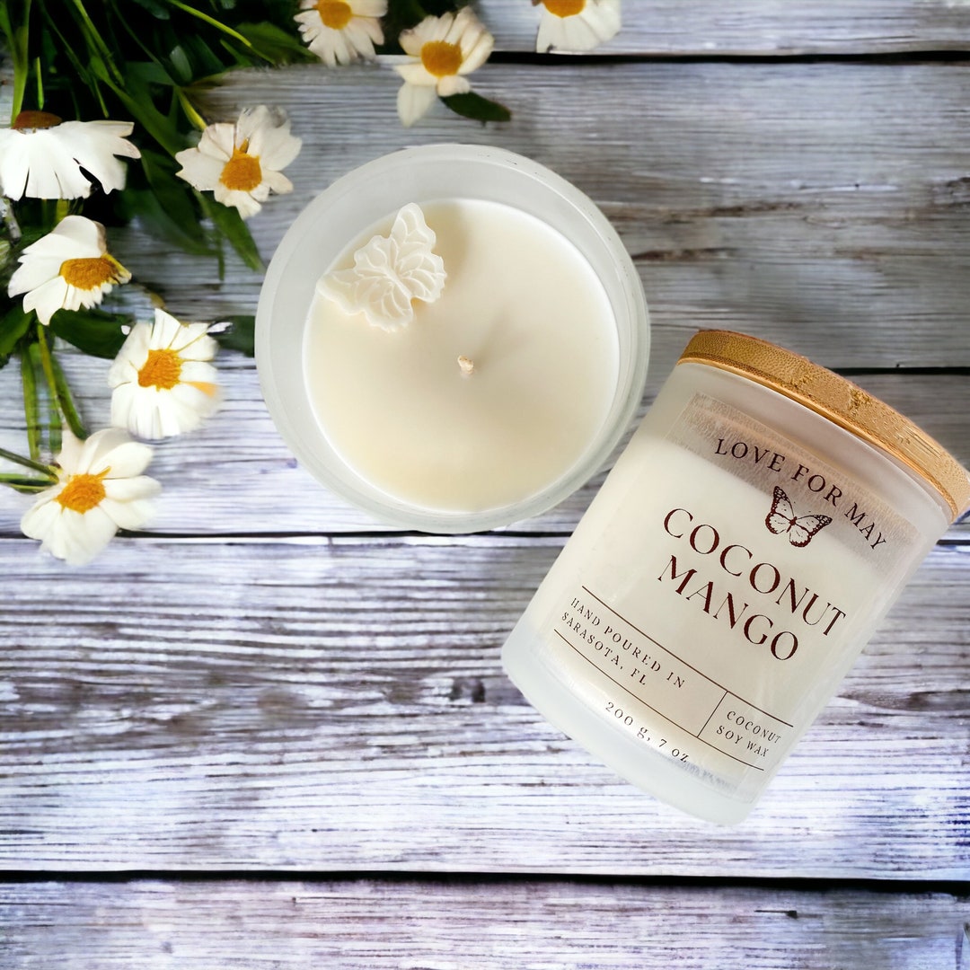 Hand Poured Soy Coconut Candle Non Toxic Phthalate Free Etsy