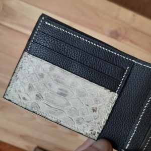 Luxury Men's Python Leather Wallet. Bifold Wallet Made of Exotic ...
