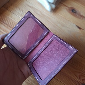 Bolsillo de identificación con ventana / Cartera de identificación pequeña / Estuche para pasaporte de identificación / Titular de la tarjeta con ventanas de identificación / Titular de la licencia de conducir con ventana