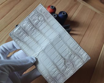 Himalayan Alligator Cardholder with ID Windows/ Small ID Wallet / ID Pocket with Window / id Passport Holder / / Drivers License Case