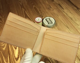 Buttero Italian leather wallet. Black bifold card holder. Buttero leather cardholder wallet. Avancorpo leather wallet. Personalized Wallet.