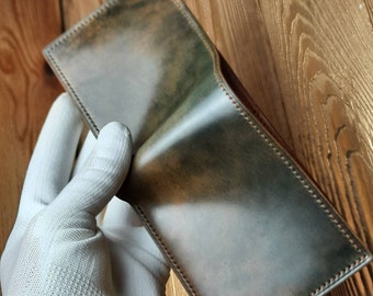 Shell cordovan wallet| Luxury leather wallet| Men's butter leather wallet| Shell cordovan cardholder| Handmade Ukraine|