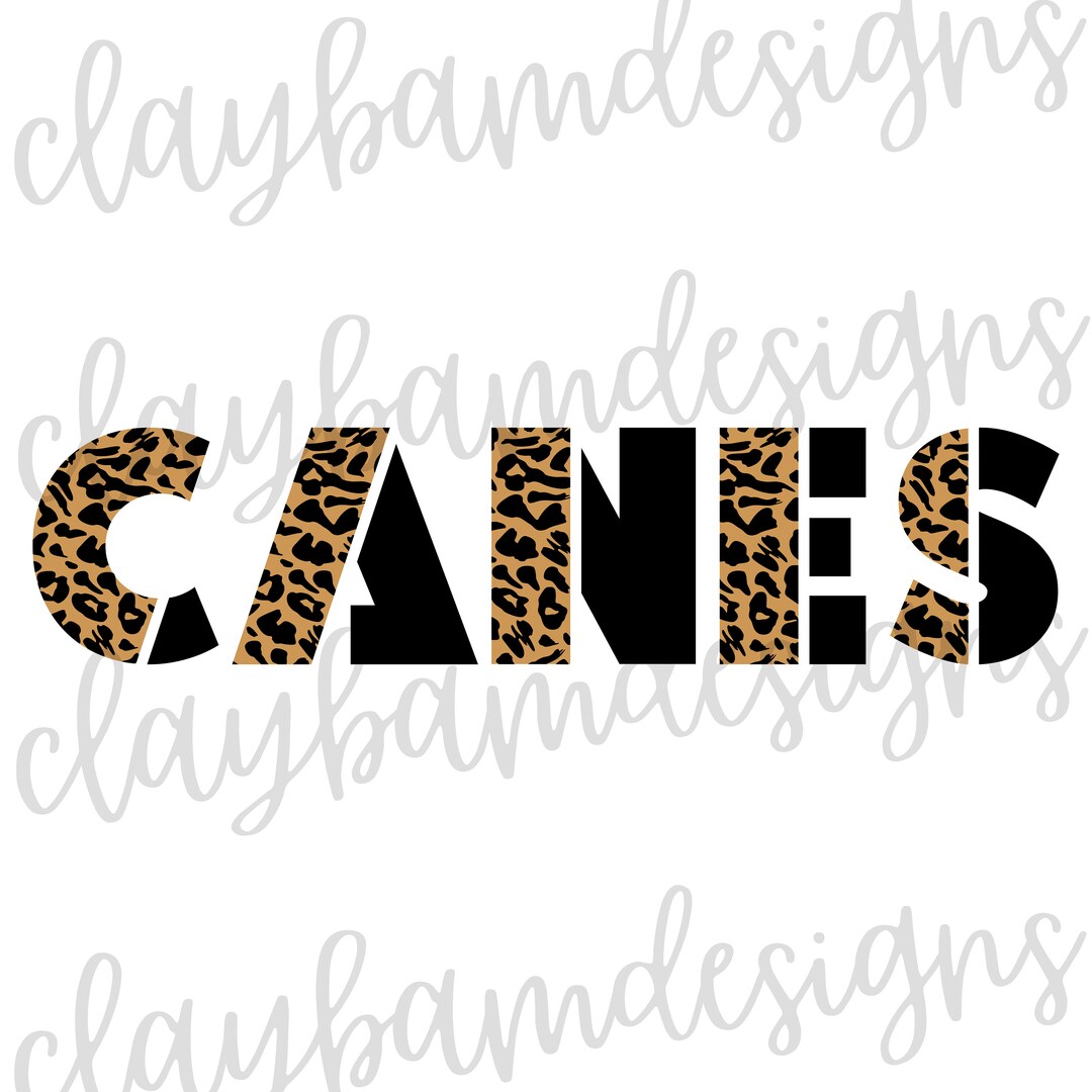 Canes Png, Leopard Letters, Mascot Canes Png, School Spirt Canes Png ...