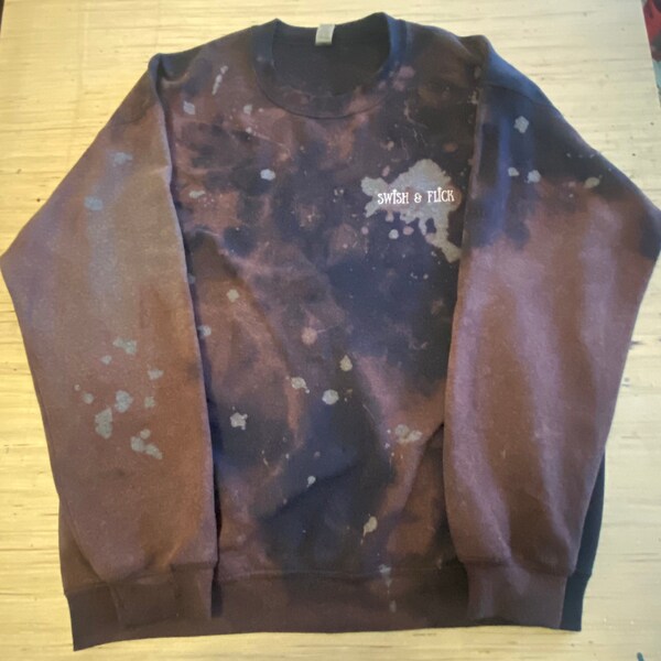 Swish & Flick Hand Bleached Upcycled Crewneck Sweatshirt