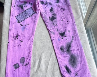 Play It Like You Feel It Hand Painted Jeans | Art Pants
