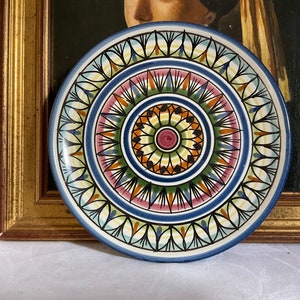 Colourful Italian wall plate handpainted by Renzo Carli,  Florence in Italy, Florence wall plate, Italian art, Italian ceramics