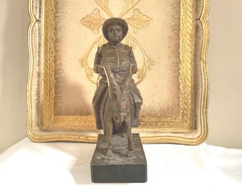1960s Vintage OURO Artesania Wooden Hand Carved Sancho Panza