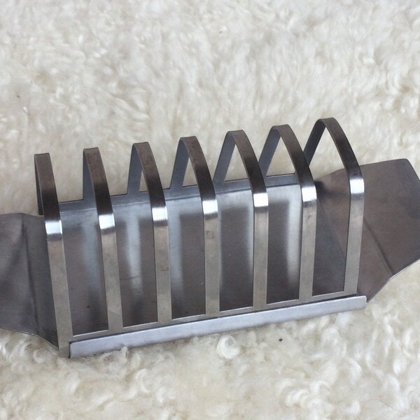 Retro two part toast rack made of stainless steel