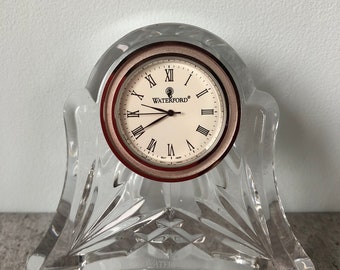 Waterford Crystal Mantle Uhr, irische Luxus Glasuhr