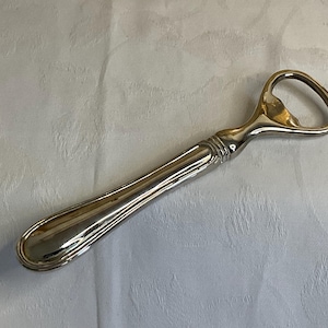 Vintage stylish silver plated bottle opener, silver bottle opener, bar accessory, bar tool, perfect condition