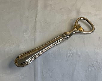 Vintage Silver Plated Bottle Opener, Bar Accessory
