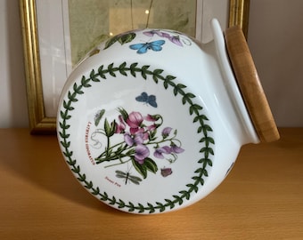 Vintage Portmeirion Botanic Garden Sweet Pea Lidded Jar, Biscuit Storage