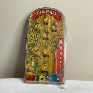 Vintage 1950 pocket pinball, bagatelle pinball, handy pocket game to keep you amused for hours, retro toy, nostalgic collectible
