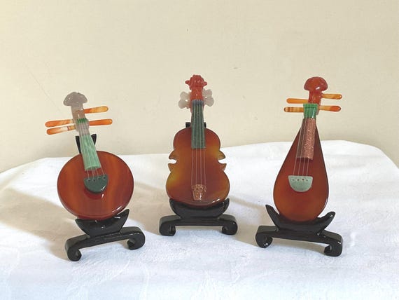 Miniature Violin Instrument Ornament Miniature Violin Instrument Ornament
