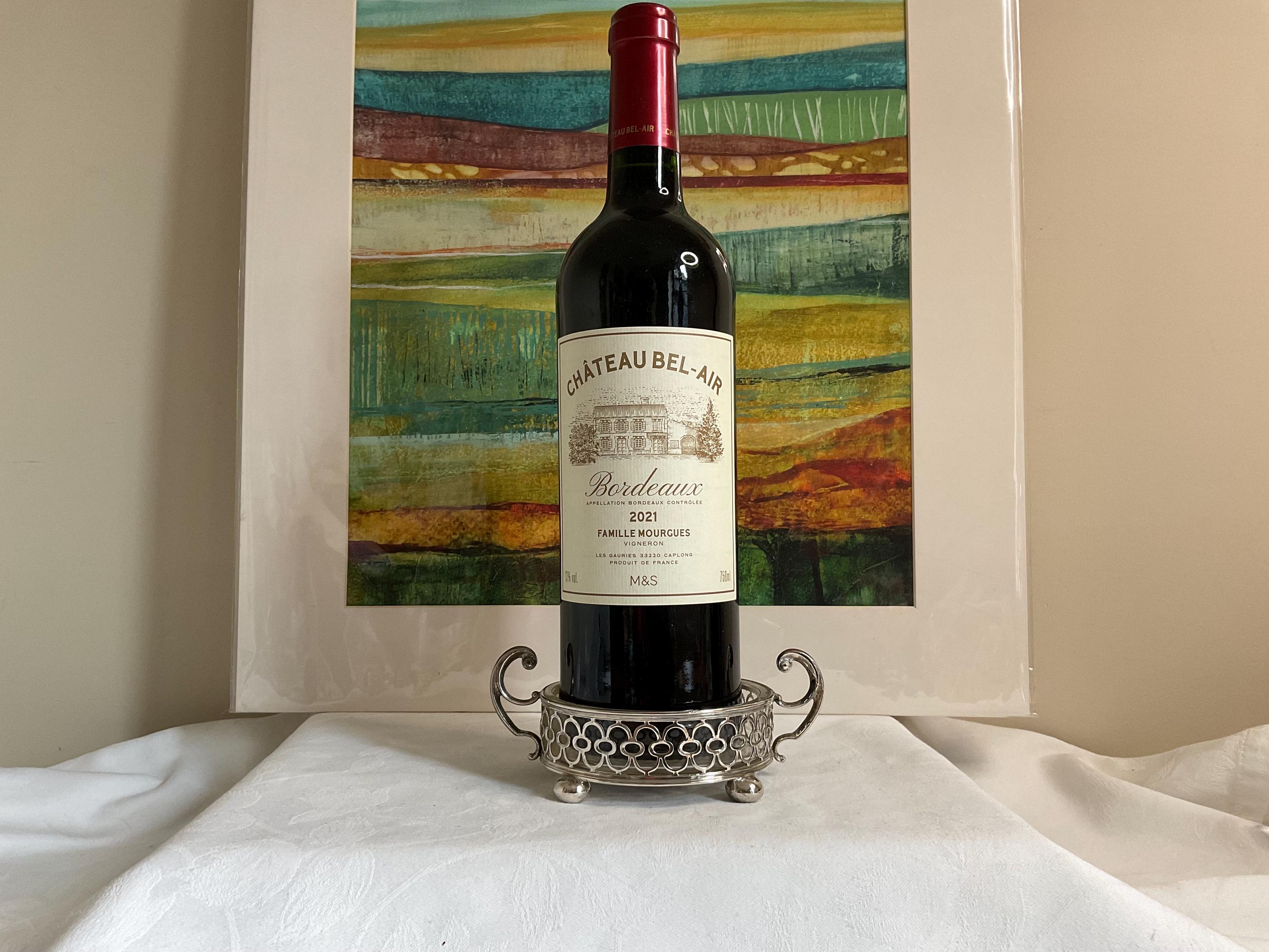 Beautiful Silver bottle coaster , Vintage silver plated, bottle 