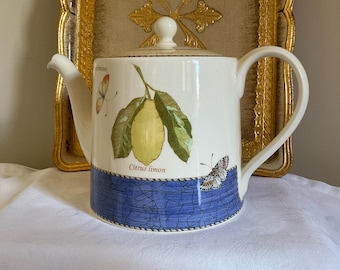 Vintage wedgwood-theepot, Sarahs Garden Lemon Design, gemaakt in Engeland