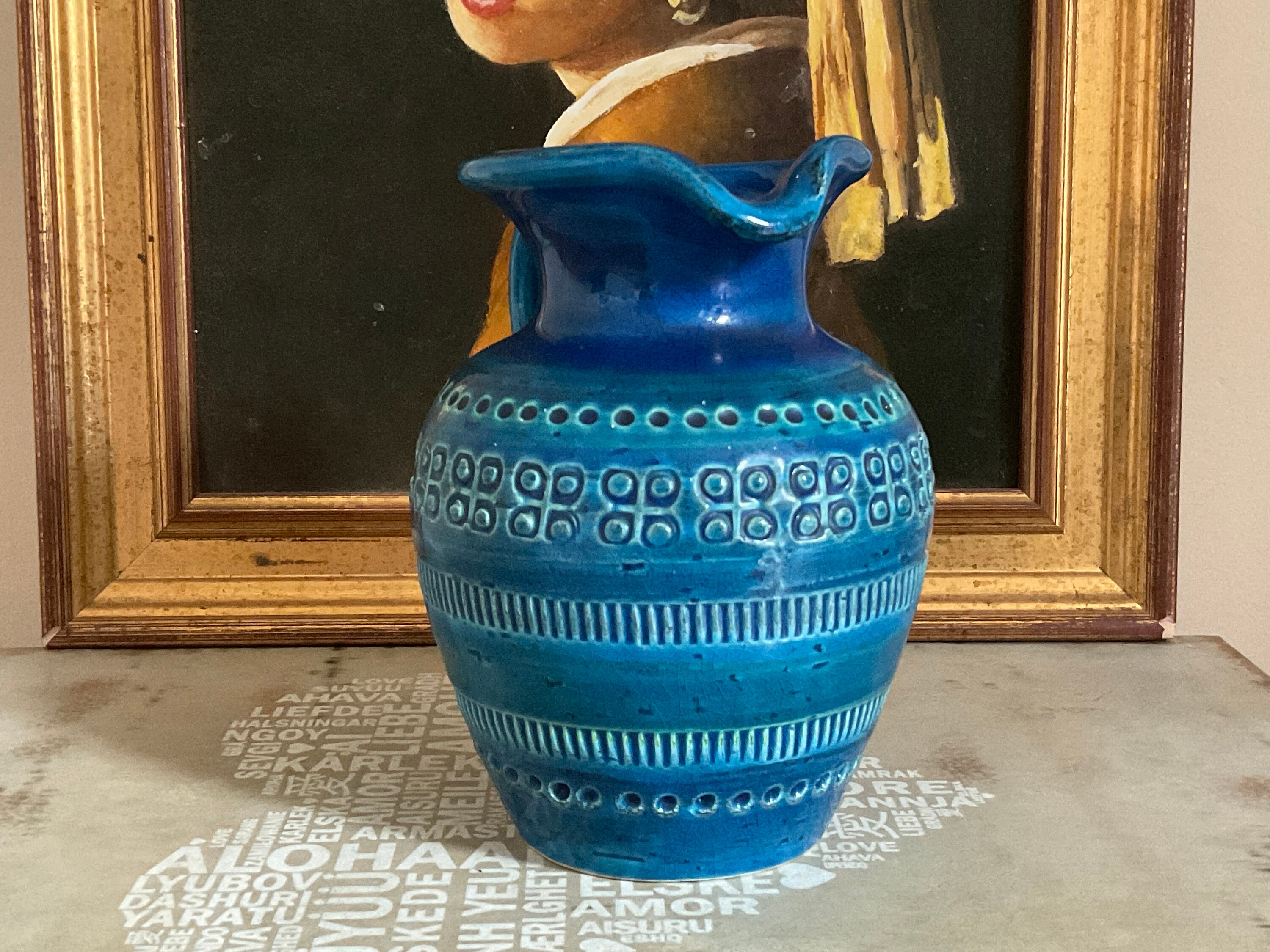 ビトッシ　BITOSSI FLAVIA 壺 Vintage FLAVIA BITOSSI Rimini Blue Series Flower Vase Made