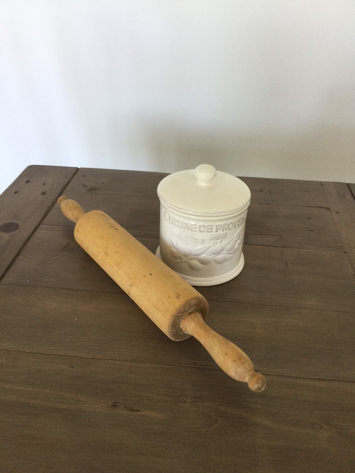 Rouleau à pâtisserie en bois vintage Etsy