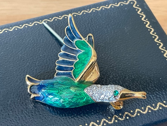 Broche Canard Vintage - Accessoire Fantaisie Charmant - Occasion Bon État