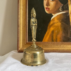 Vintage Handmade Pooja Ghanti Bell,  Temple bell , Mandirs bell, Hand Bell, Monkey God brass bell, Hindu god