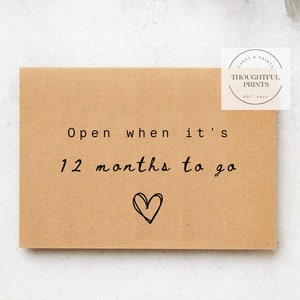 Set von Öffnen wenn Umschläge|Hochzeits Countdown|Hochzeit der besten Freunde|Trauzeugin|Brautjungfer|12 Monate Countdown| Geschenk für den Bräutigam | Geschenk für die Braut