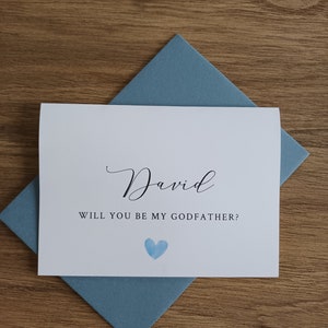 Personalised Will You Be My GodmotherGodparents CardBaby GirlBaby BoyGodmother Proposal CardGodfather Proposal CardChristeningBaptism image 5