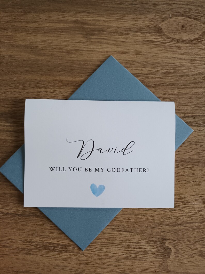 Personalised Will You Be My GodmotherGodparents CardBaby GirlBaby BoyGodmother Proposal CardGodfather Proposal CardChristeningBaptism image 5