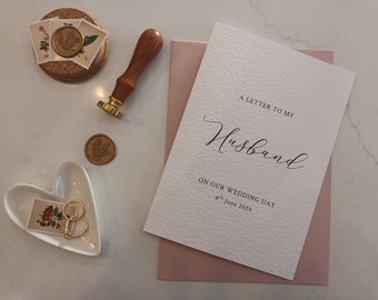 Wedding Letter To Husband Card|Personalised Love Letter|Wedding Day Letter To My Husband|On Our Wedding Day Card|To My Groom|Wax Seal