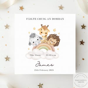 Gefeliciteerd nieuwe babyjongenkaart|Gepersonaliseerde nieuwe babyjongen|Welkom bij de wereldkaart|Pasgeboren|Kaart voor nieuwe baby|Jongens Irish Language|Failte