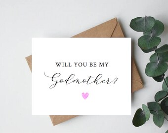 Personalised Will You Be My Godmother|Godparents Card|Baby Girl|Baby Boy|Godmother Proposal Card|Godfather Proposal Card|Christening|Baptism